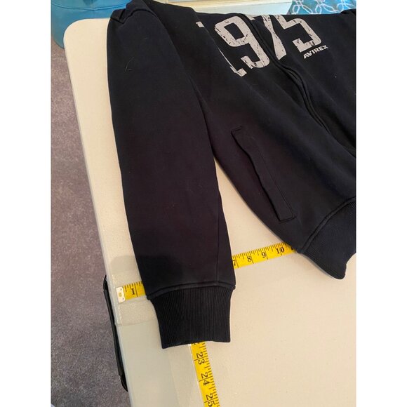 Arivex Men's AUTHENTIC Black Hoodie Full Zip Heavy Weight Large - Picture 6 of 9